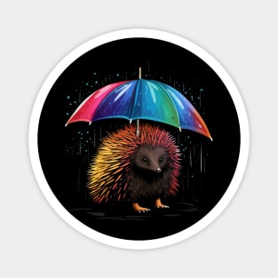 Echidna Rainy Day With Umbrella Magnet